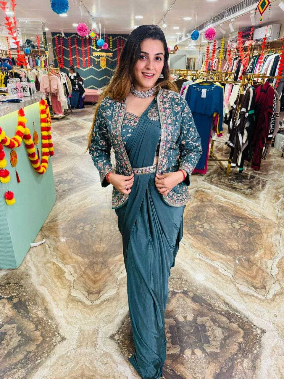 Ynf Satin Silk KESH516 9243 Sarees Wholesale Ready To Wear Sarees Party Wear Sarees Fancy Sarees Sequence Sarees Embroidered Sarees Manufacturer