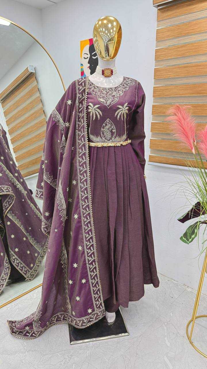Ynf Shimmer silk KESH158 9007 Gowns Wedding Collections Festive Collections Wholesale Embroidery Gowns Silk Gowns Gown With Dupatta Manufacturer