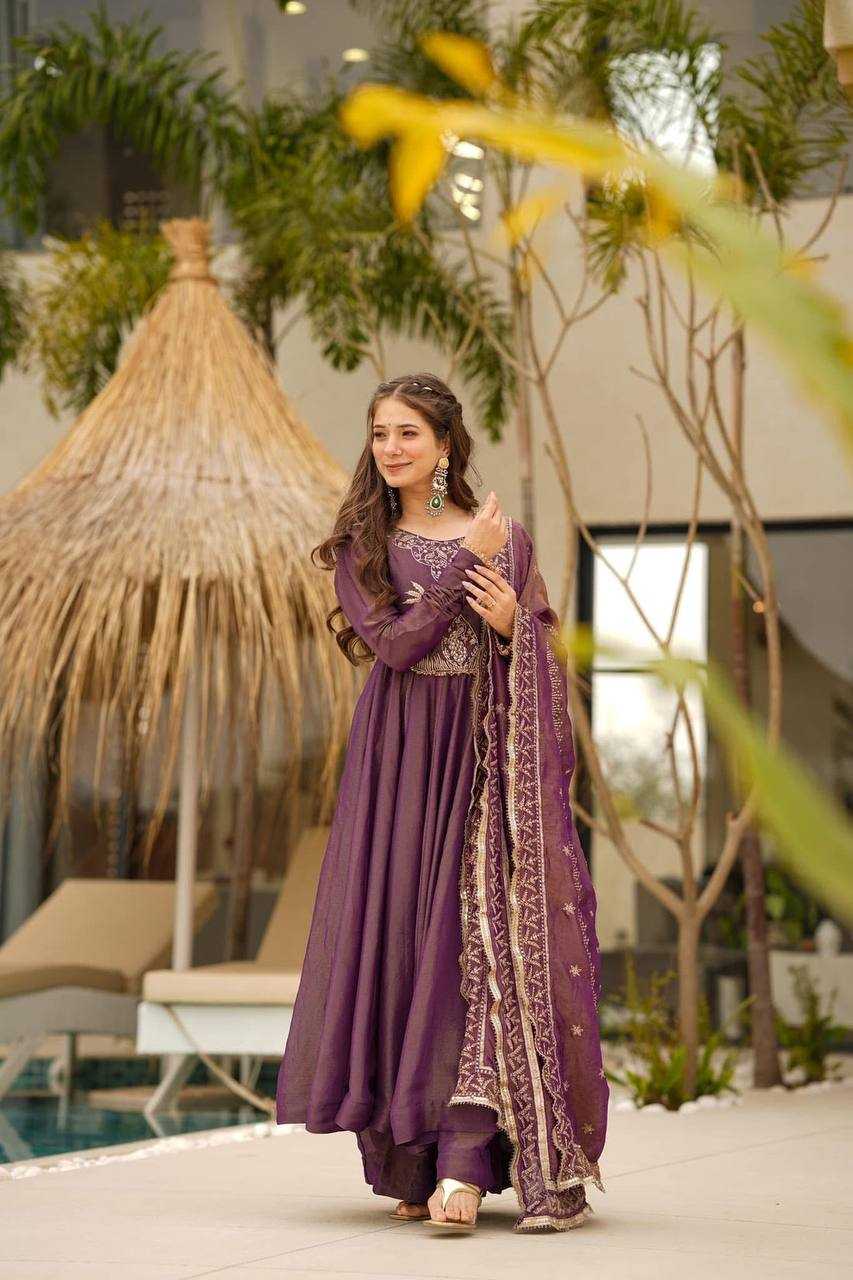 Ynf Shimmer silk KESH158 9007 Gowns Wedding Collections Festive Collections Wholesale Embroidery Gowns Silk Gowns Gown With Dupatta Manufacturer