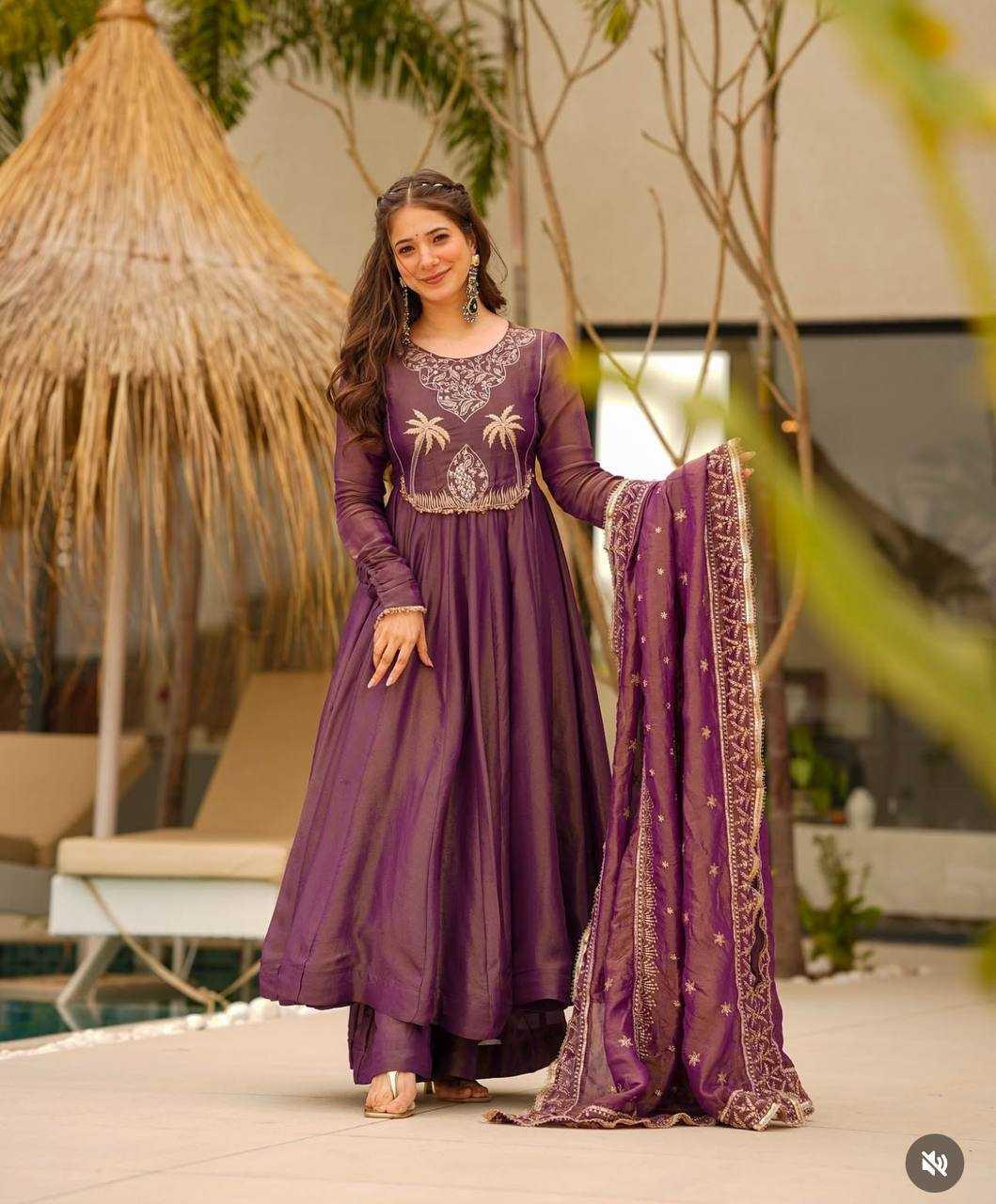 Ynf Shimmer silk KESH158 9007 Gowns Wedding Collections Festive Collections Wholesale Embroidery Gowns Silk Gowns Gown With Dupatta Manufacturer