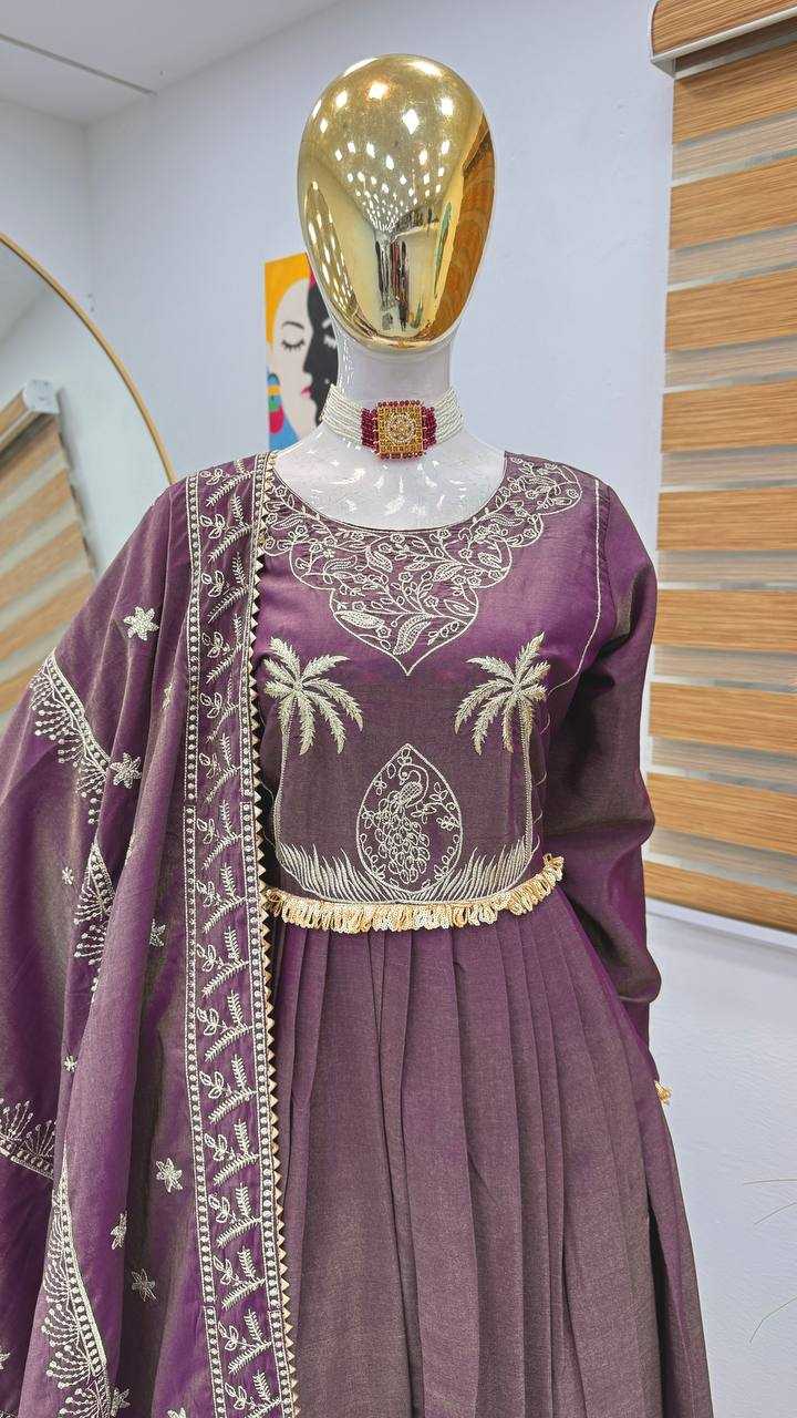 Ynf Shimmer silk KESH158 9007 Gowns Wedding Collections Festive Collections Wholesale Embroidery Gowns Silk Gowns Gown With Dupatta Manufacturer