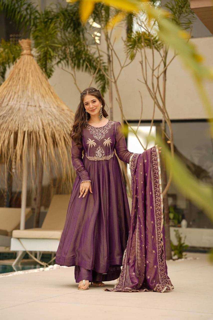 Ynf Shimmer silk KESH158 9007 Gowns Wedding Collections Festive Collections Wholesale Embroidery Gowns Silk Gowns Gown With Dupatta Manufacturer
