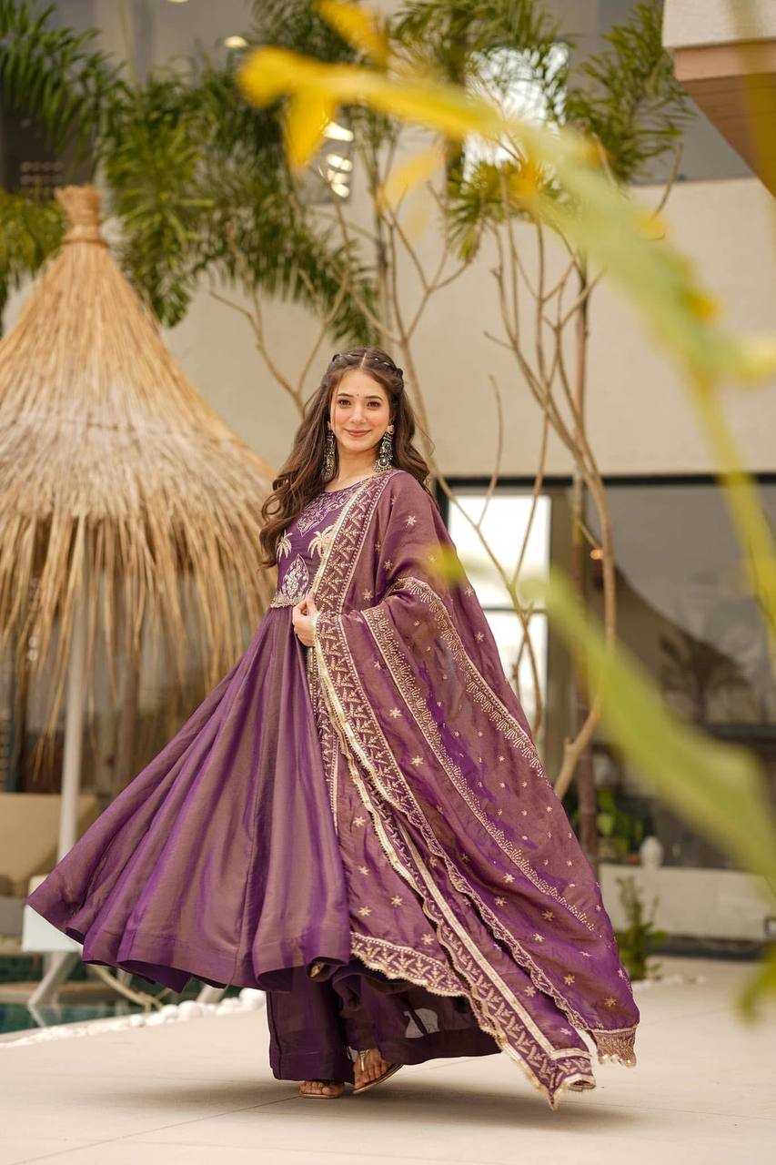 Ynf Shimmer silk KESH158 9007 Gowns Wedding Collections Festive Collections Wholesale Embroidery Gowns Silk Gowns Gown With Dupatta Manufacturer