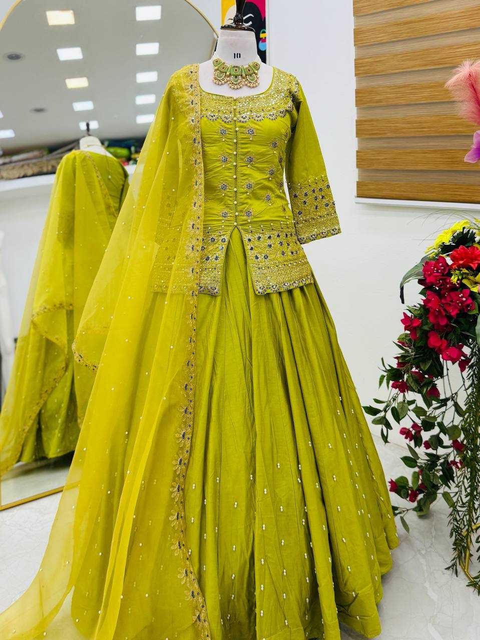 Ynf Shimmer silk KESH158 9008 Lehengas Wedding Collections Festive Collections Wholesale Designer Lehenga Silk Lehenga Wedding Outfits Manufacturer