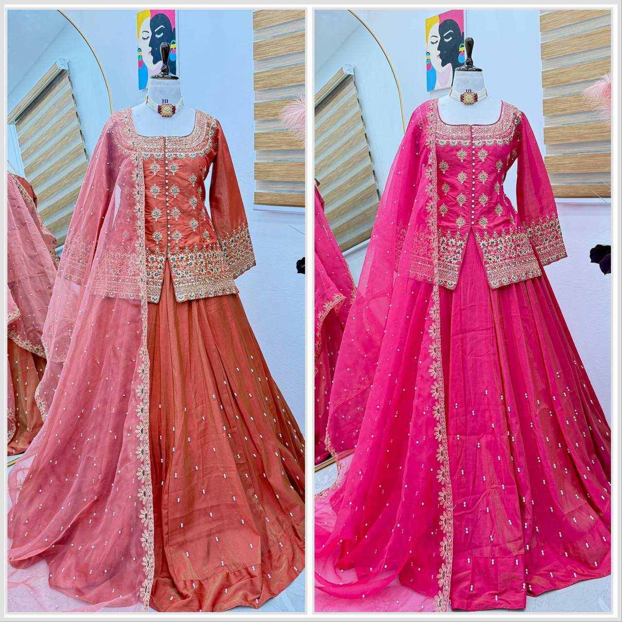 Ynf Shimmer silk KESH158 9008 Lehengas Wedding Collections Festive Collections Wholesale Designer Lehenga Silk Lehenga Wedding Outfits Manufacturer