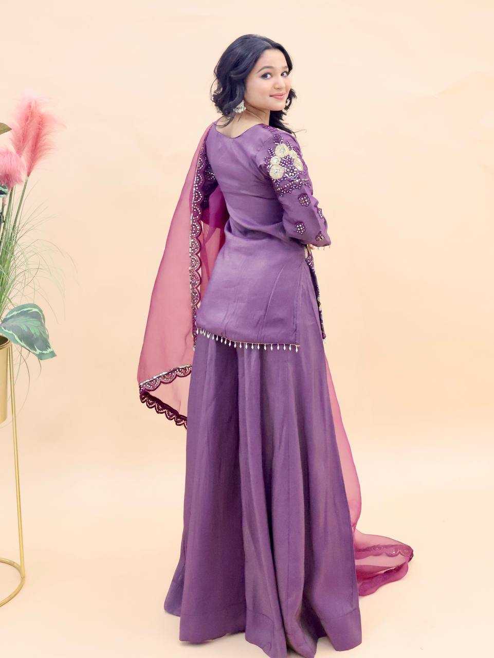 Ynf Shimmer silk KESH158 9012 Suits & Dresses Wedding Collections Festive Collections Wholesale Palazzo Suit Ladies Silk Suit Wedding Outfits Manufacturer