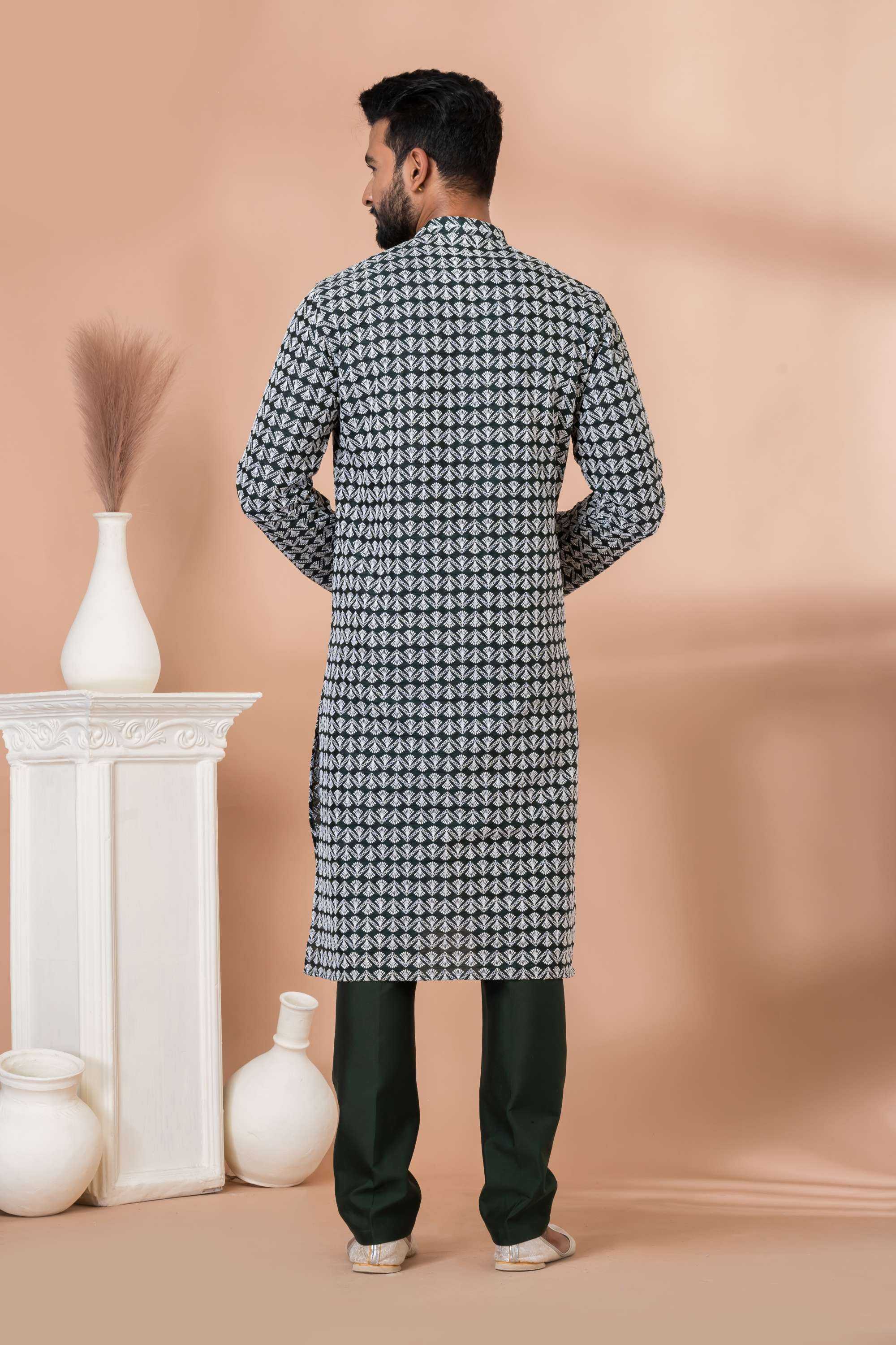 Ynf Silk Cotton RIN223 3434A Mens Wear Wholesale Mens Kurtas Mens Kurta Pyjama Men Wedding kurta Manufacturer