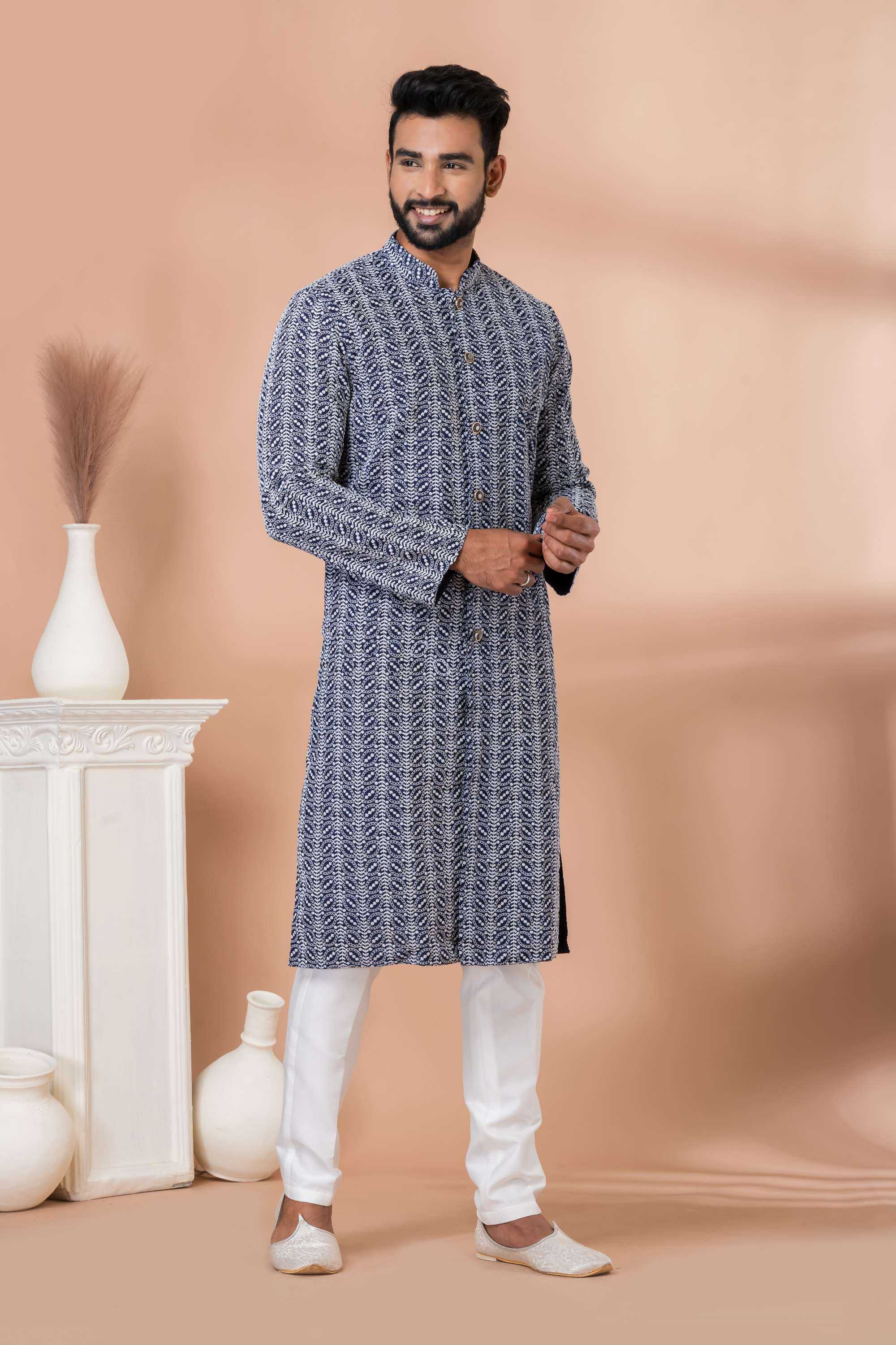 Ynf Silk Cotton RIN223 3436A Mens Wear Wholesale Mens Kurtas Mens Kurta Pyjama Men Wedding kurta Manufacturer