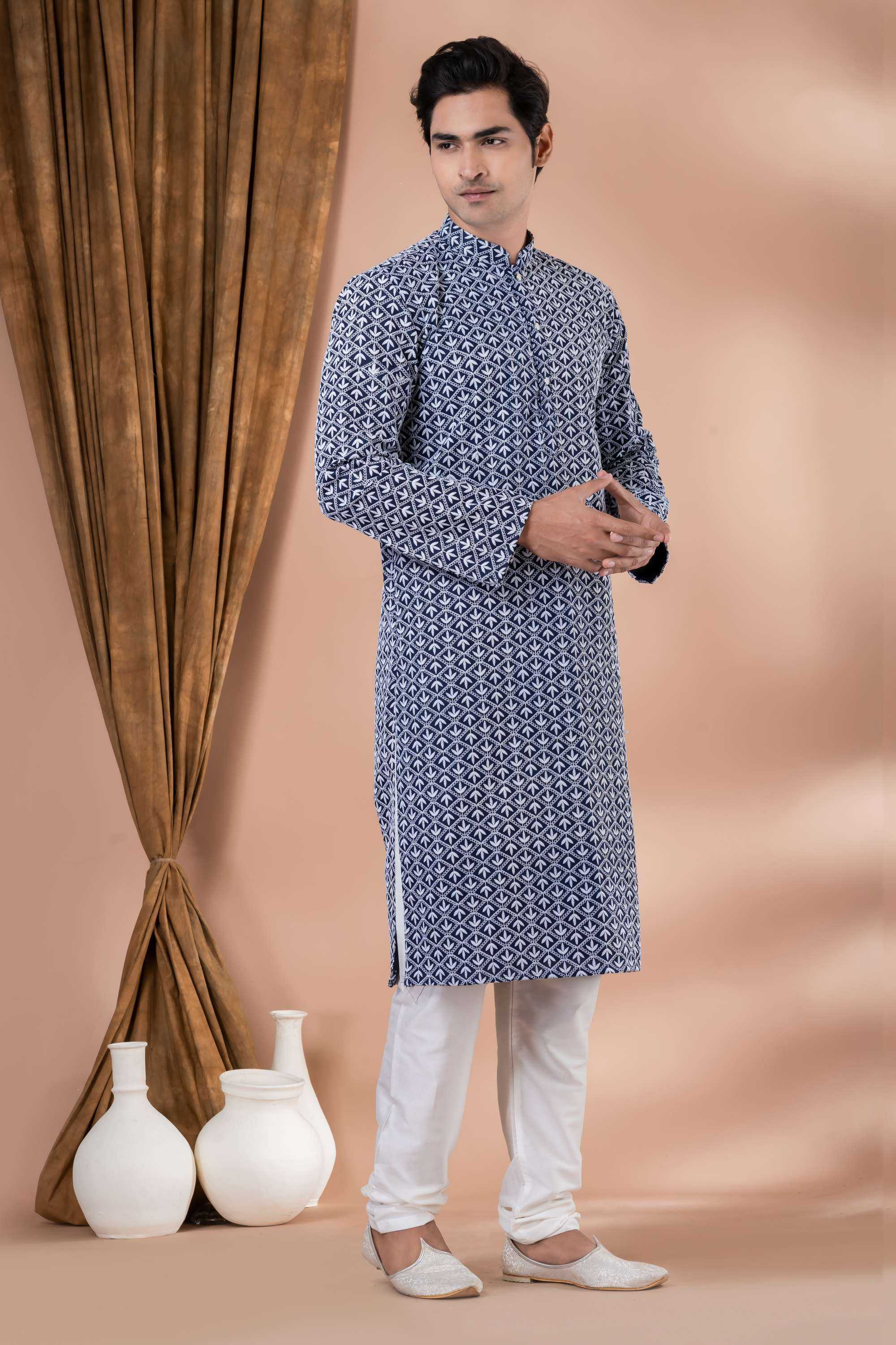 Ynf Silk Cotton RIN223 3437A Mens Wear Wholesale Mens Kurtas Mens Kurta Pyjama Men Wedding kurta Manufacturer
