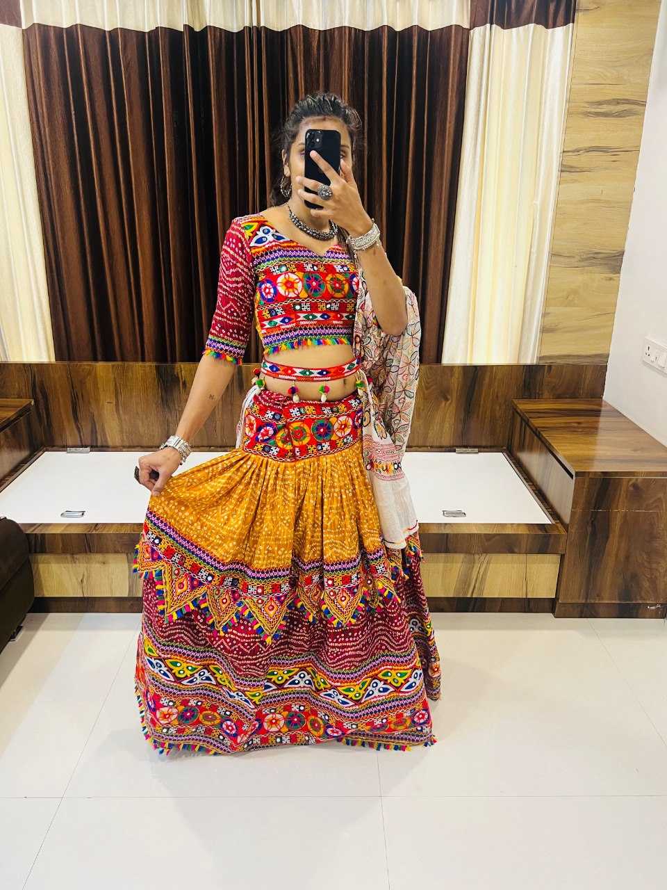 Ynf Silk Cotton RIN227 7051 Lehengas Festive Collections Wholesale Designer Lehenga Navratri Chaniya Choli Manufacturer