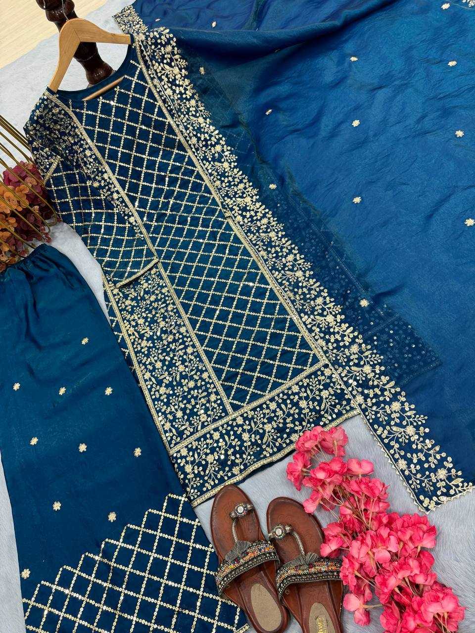 Ynf Silk KESH141 1088 Suits & Dresses Wholesale Palazzo Suit Designer Suits Silk Suits Manufacturer