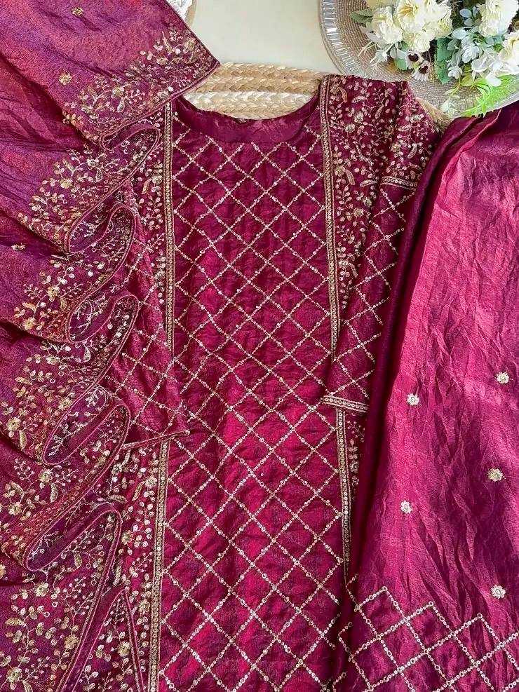 Ynf Silk KESH141 1088 Suits & Dresses Wholesale Palazzo Suit Designer Suits Silk Suits Manufacturer