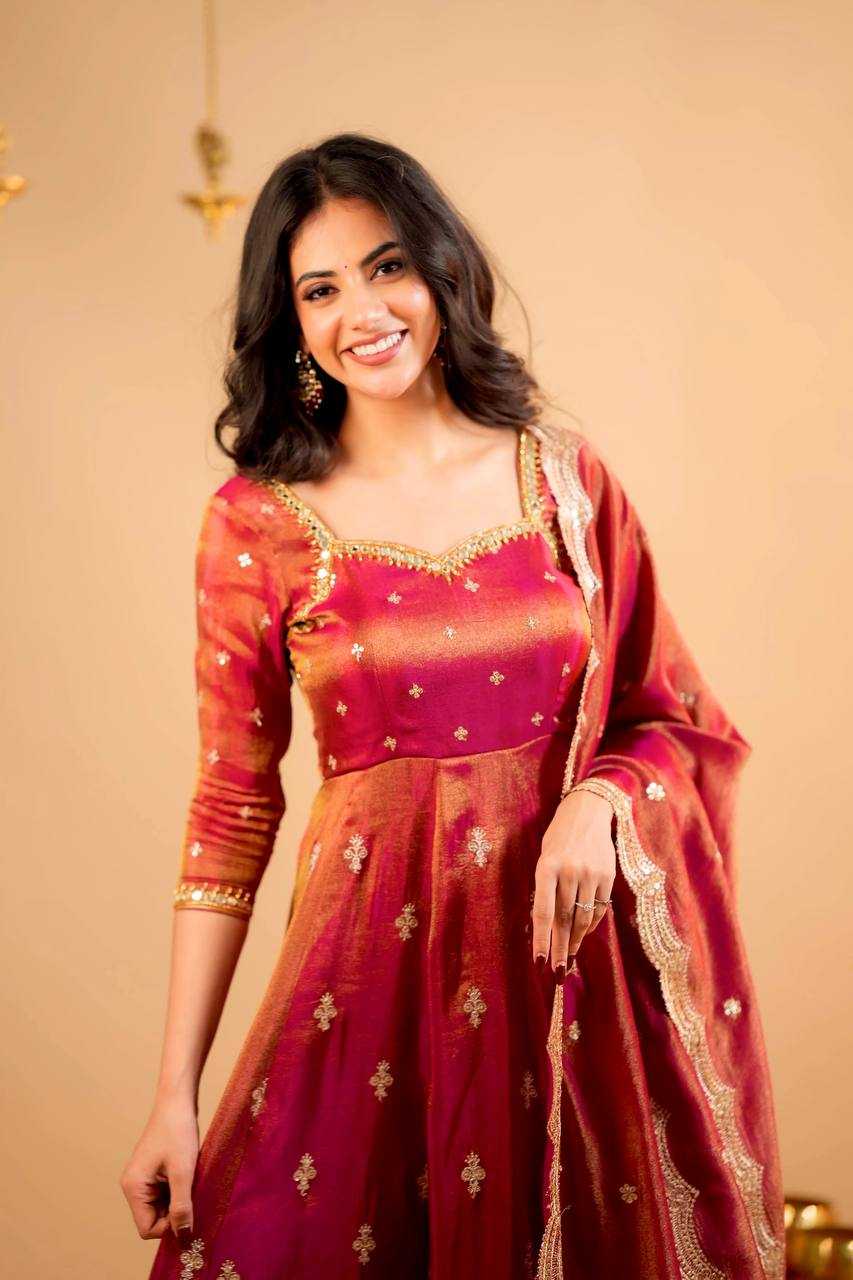 Ynf Silk KESH490 653 Gowns Wholesale Fancy Gowns Embroidery Gowns Party Gowns Manufacturer