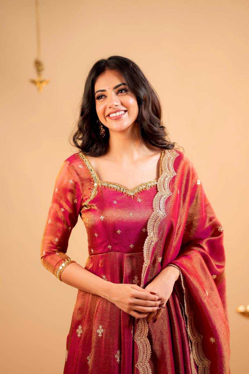 Ynf Silk KESH490 653 Gowns Wholesale Fancy Gowns Embroidery Gowns Party Gowns Manufacturer