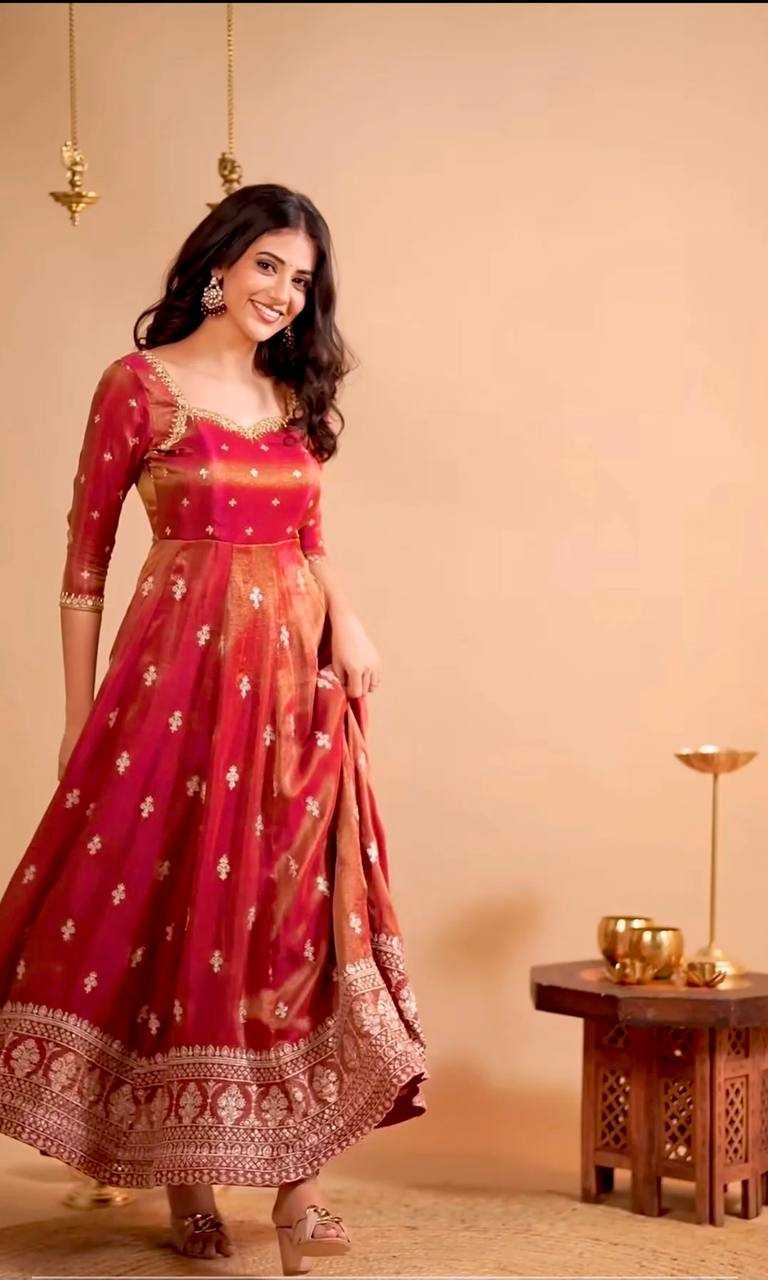 Ynf Silk KESH490 653 Gowns Wholesale Fancy Gowns Embroidery Gowns Party Gowns Manufacturer