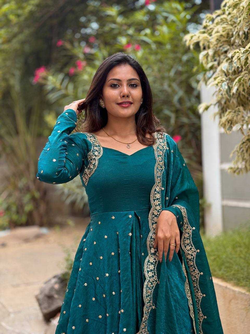 Ynf Silk KESH499 516 Gowns Wholesale Fancy Gowns Embroidery Gowns Anarkali Gown Long Gowns Sequin Gowns Manufacturer