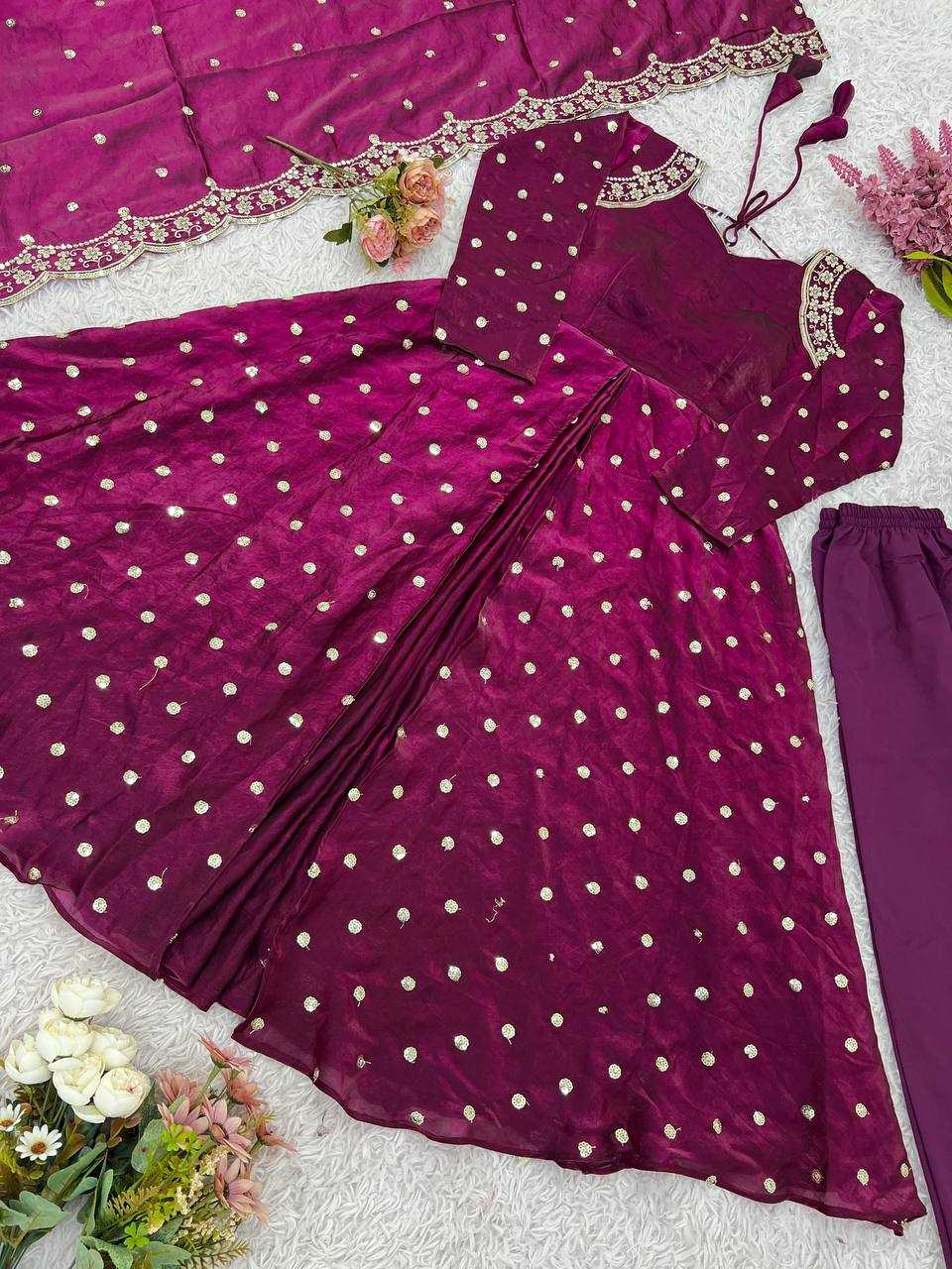 Ynf Silk KESH499 516 Gowns Wholesale Fancy Gowns Embroidery Gowns Anarkali Gown Long Gowns Sequin Gowns Manufacturer