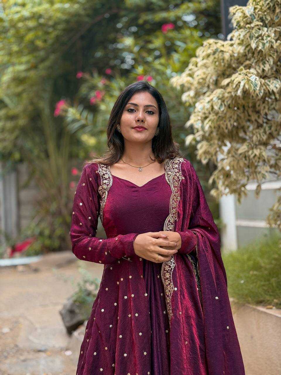 Ynf Silk KESH499 516 Gowns Wholesale Fancy Gowns Embroidery Gowns Anarkali Gown Long Gowns Sequin Gowns Manufacturer