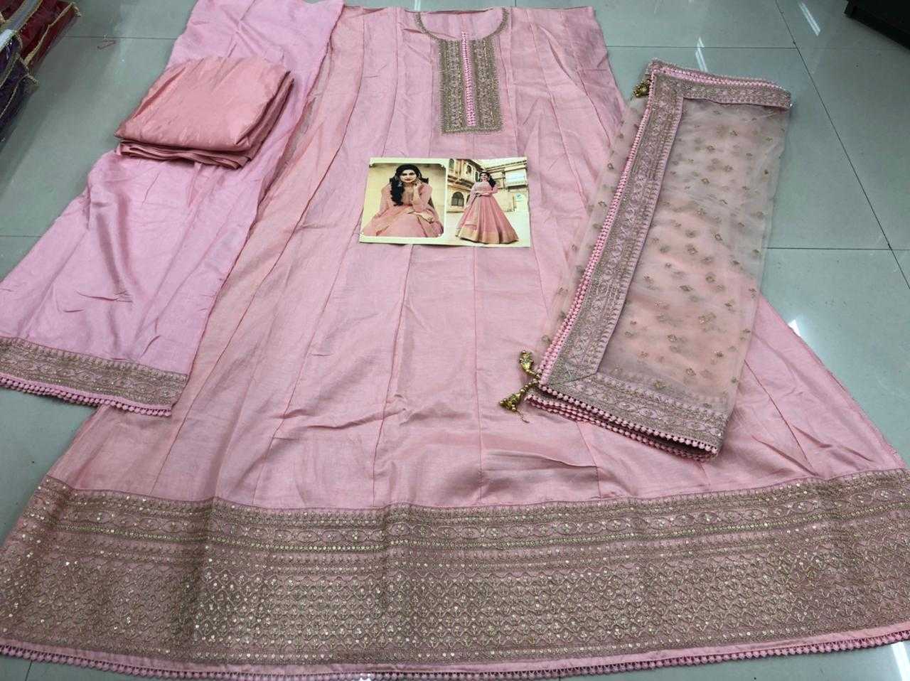 Ynf Silk KESH504 Kaseesh Parimahal Gowns Wedding Collections Festive Collections Wholesale Embroidery Gowns Silk Gowns Gown With Dupatta Manufacturer
