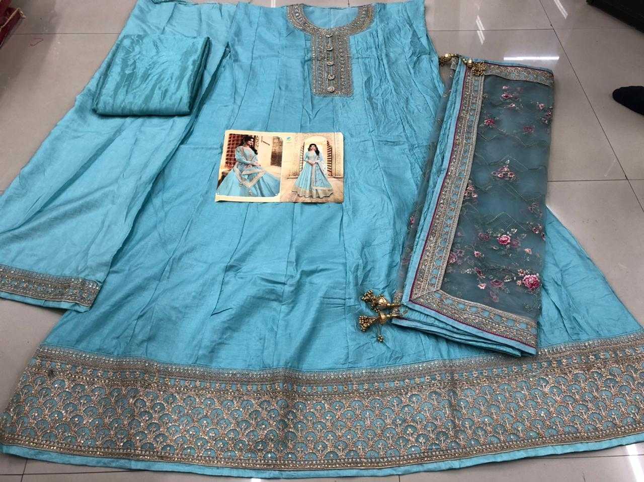 Ynf Silk KESH504 Kaseesh Parimahal Gowns Wedding Collections Festive Collections Wholesale Embroidery Gowns Silk Gowns Gown With Dupatta Manufacturer