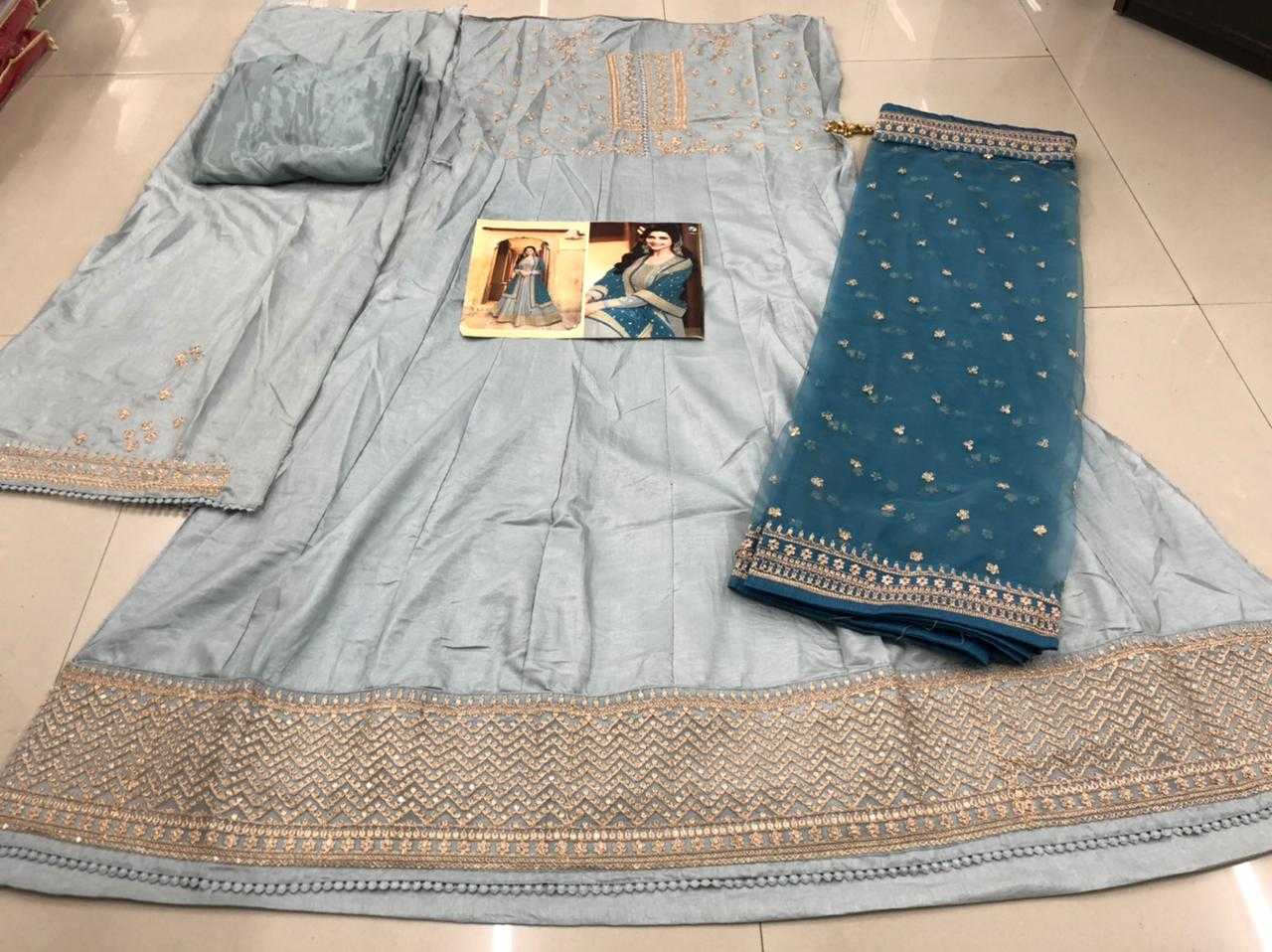 Ynf Silk KESH504 Kaseesh Parimahal Gowns Wedding Collections Festive Collections Wholesale Embroidery Gowns Silk Gowns Gown With Dupatta Manufacturer