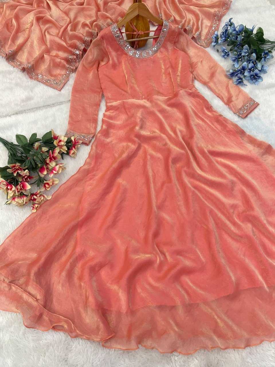 Ynf Silk KESH510 1111 Gowns Plus Size Collections Wholesale Party Wear Gowns Silk Gowns Manufacturer
