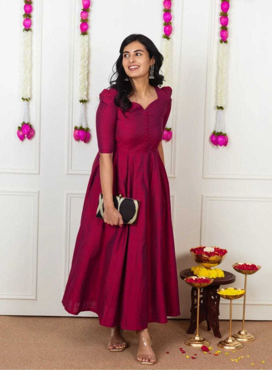 Ynf Silk RIN157 2079 Gowns Wedding Collections Plus Size Collections Wholesale Fancy Gowns Party Gowns Silk Gowns Manufacturer