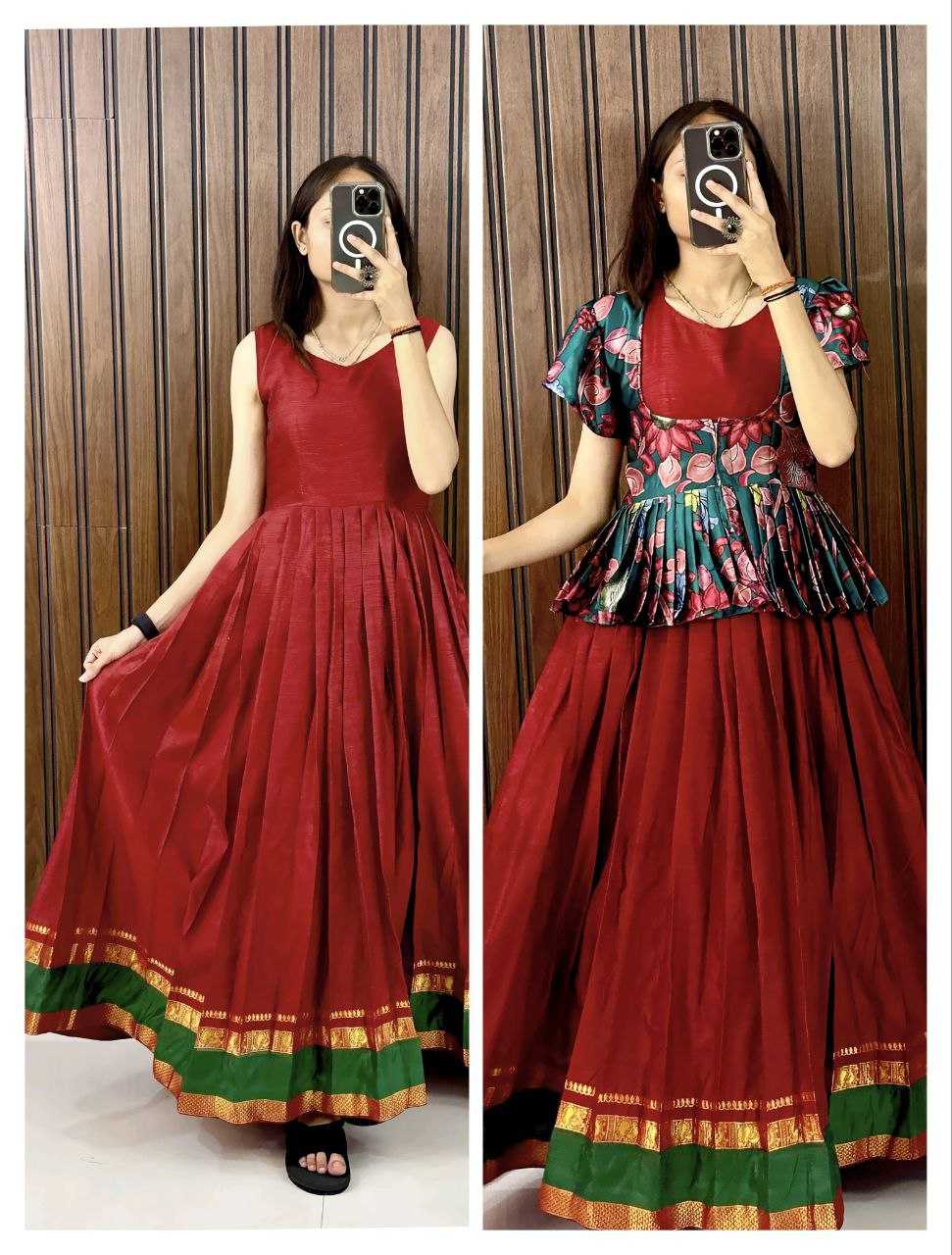 Ynf Silk RIN161 heavy silk Gowns Wholesale Fancy Gowns Anarkali Gown Long Gowns Manufacturer