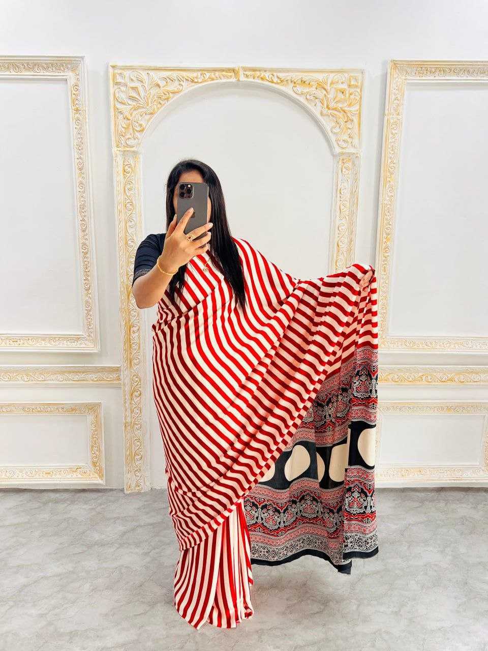 Ynf Silk RIN207 2204 Sarees Silk Sarees Wholesale Crape Satin Sarees Gajji Modal Sarees Silk Sarees For Weddings Manufacturer