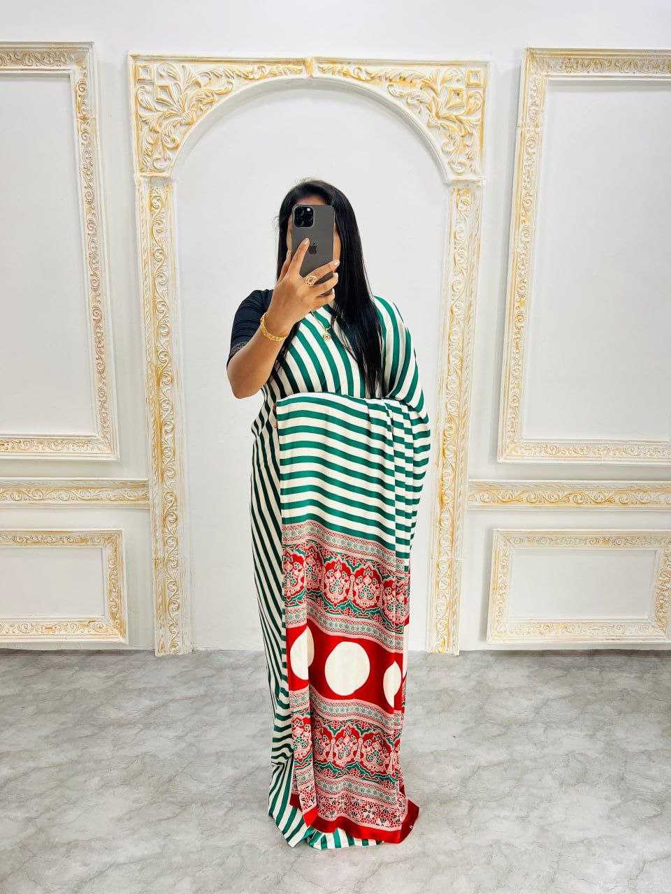 Ynf Silk RIN207 2204 Sarees Silk Sarees Wholesale Crape Satin Sarees Gajji Modal Sarees Silk Sarees For Weddings Manufacturer