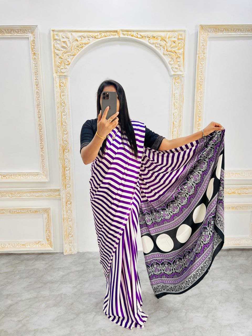 Ynf Silk RIN207 2204 Sarees Silk Sarees Wholesale Crape Satin Sarees Gajji Modal Sarees Silk Sarees For Weddings Manufacturer