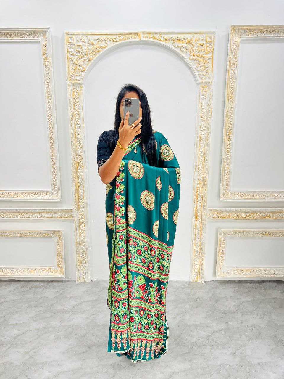 Ynf Silk RIN207 2246 Sarees Silk Sarees Wholesale Designer Sarees Crape Satin Sarees Gajji Modal Sarees Manufacturer