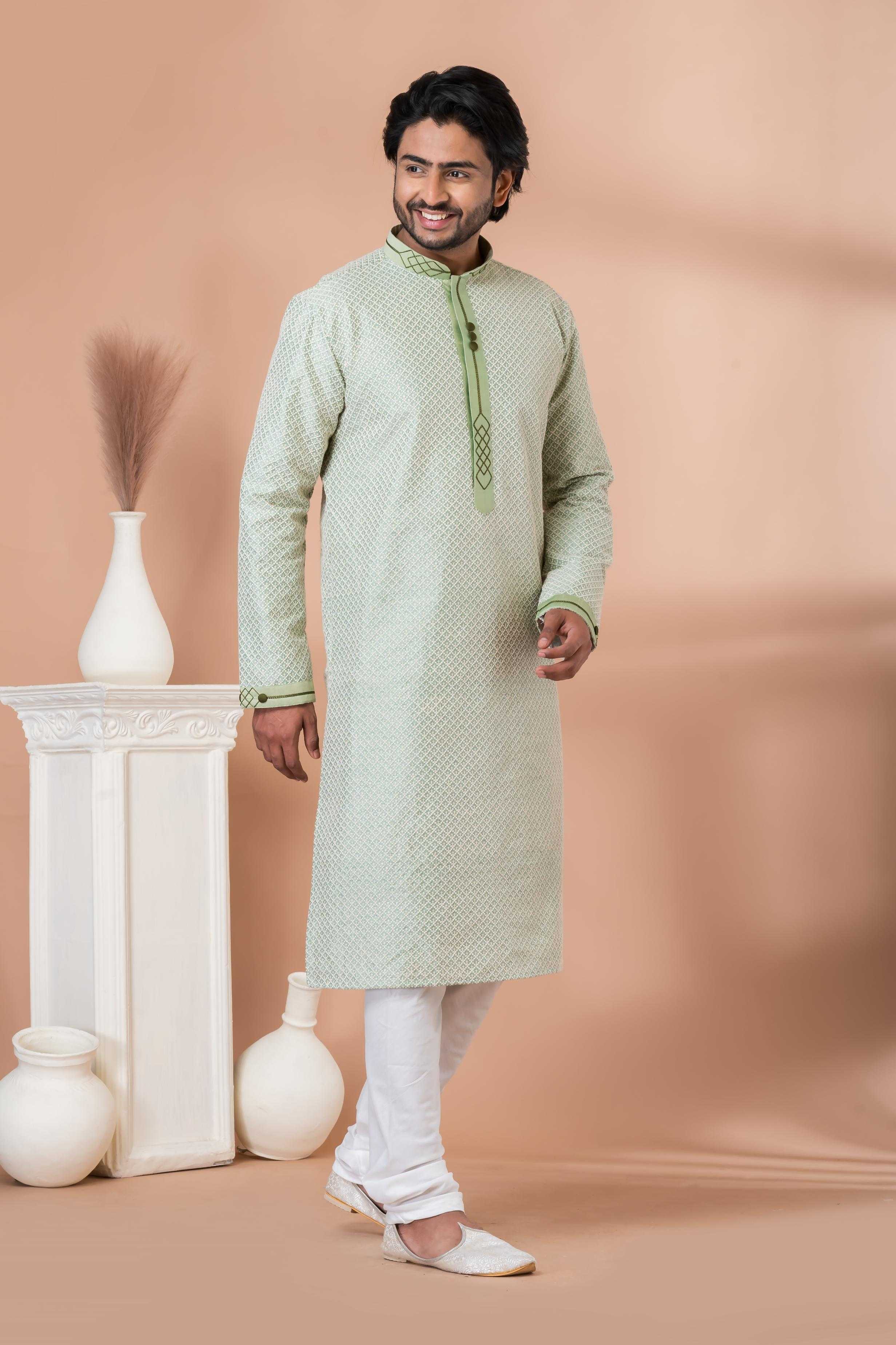 Ynf Silk RIN223 3418A Mens Wear Wholesale Mens Kurtas Mens Kurta Pyjama Men Wedding kurta Manufacturer