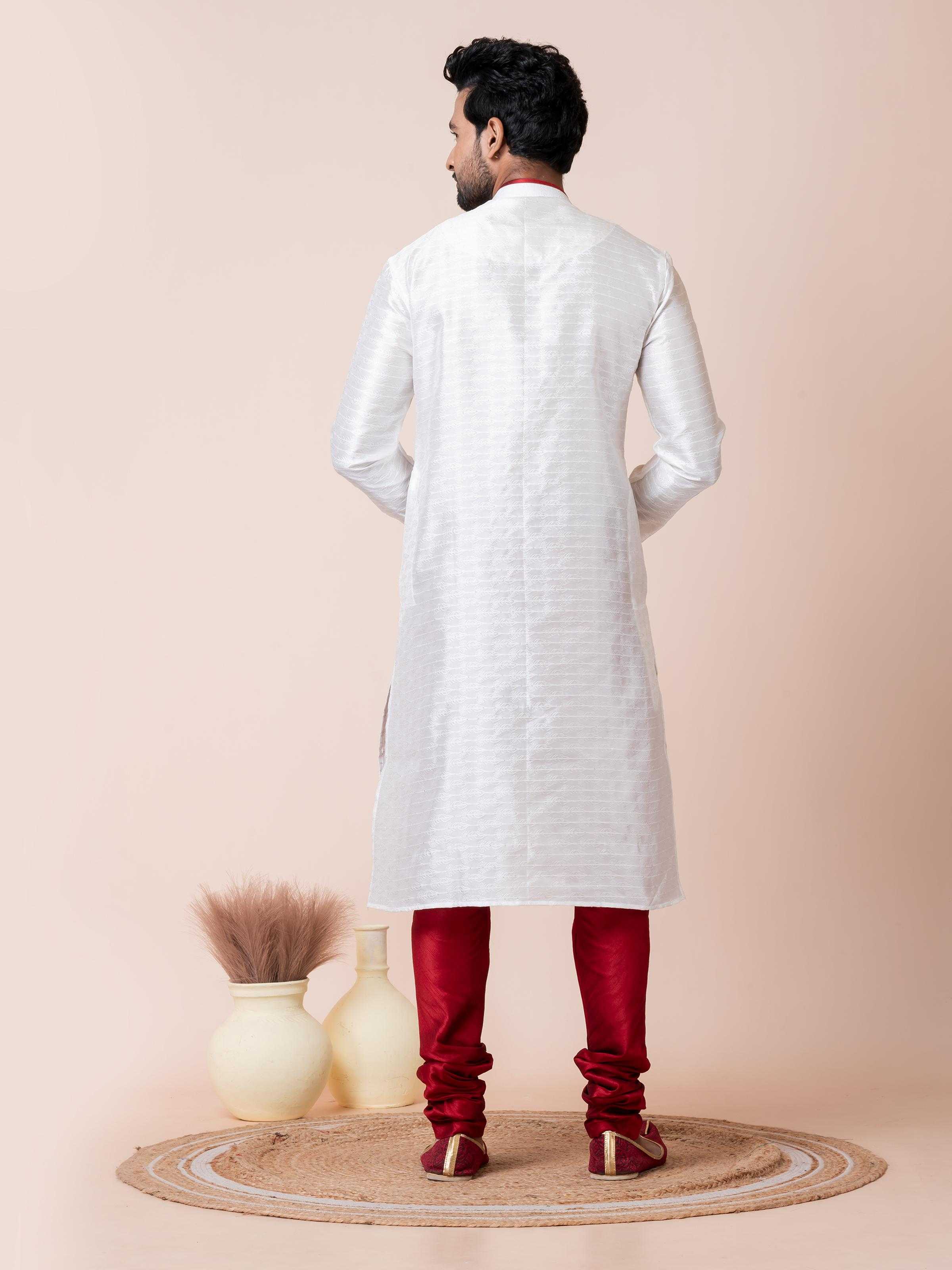 Ynf Silk RIN223 3486A Mens Wear Festive Collections Wholesale Mens Kurtas Mens Kurta Pyjama Onam Collections Manufacturer