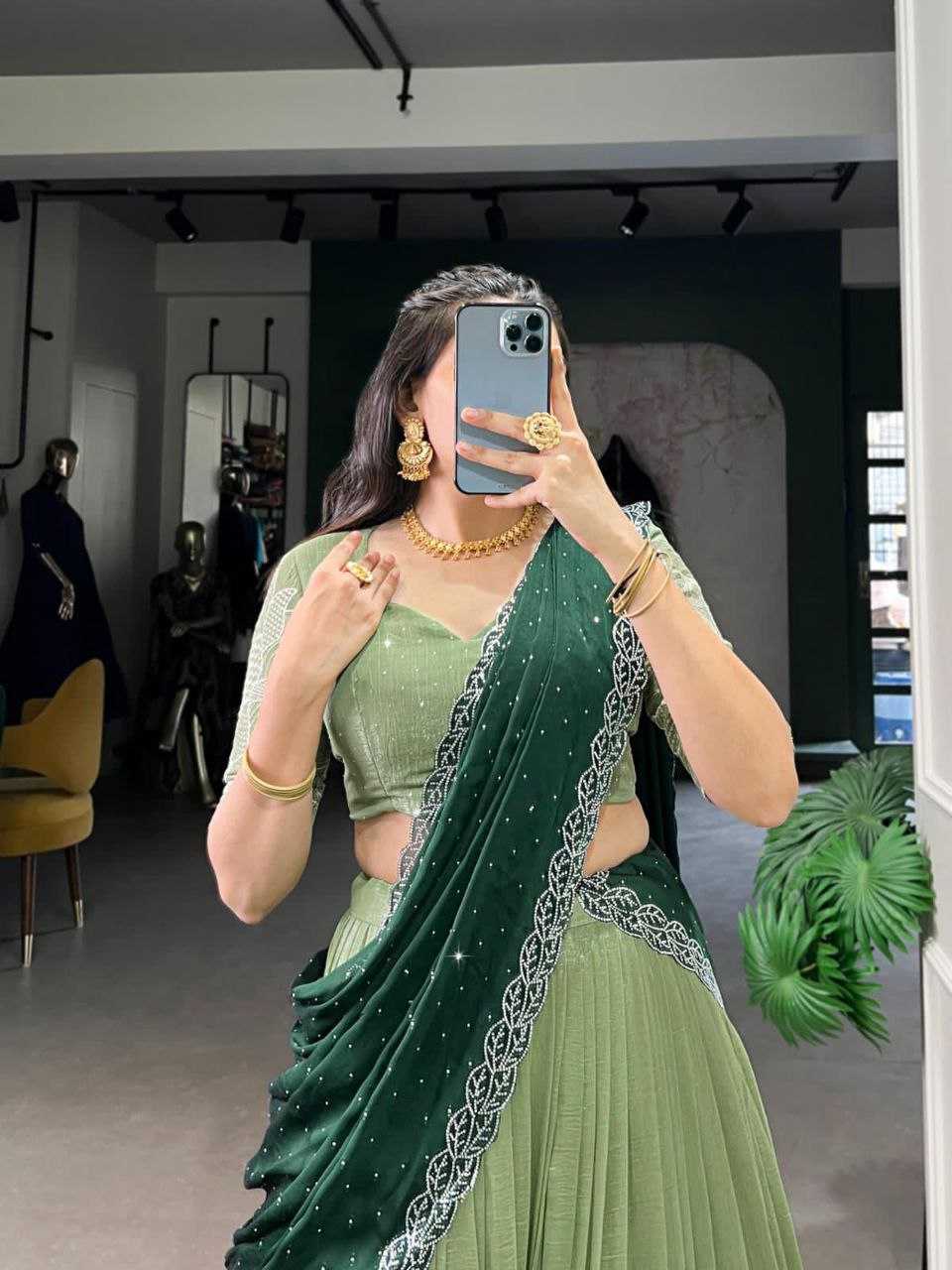 Ynf Silver Plated KESH495 Silver Glosy Lehengas Wedding Collections Wholesale Lehenga For Engagement Sangeet Outfits Manufacturer
