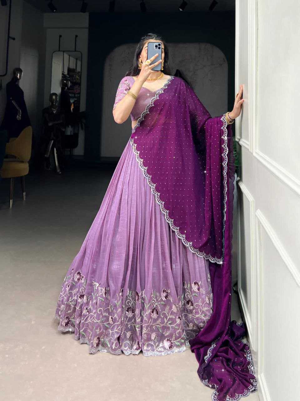 Ynf Silver Plated KESH495 Silver Glosy Lehengas Wedding Collections Wholesale Lehenga For Engagement Sangeet Outfits Manufacturer