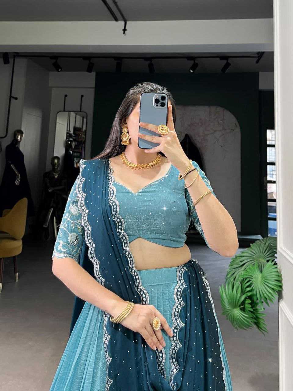 Ynf Silver Plated KESH495 Silver Glosy Lehengas Wedding Collections Wholesale Lehenga For Engagement Sangeet Outfits Manufacturer