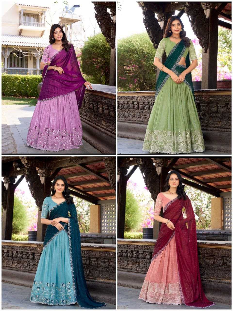 Ynf Silver Plated KESH495 Silver Glosy Lehengas Wedding Collections Wholesale Lehenga For Engagement Sangeet Outfits Manufacturer