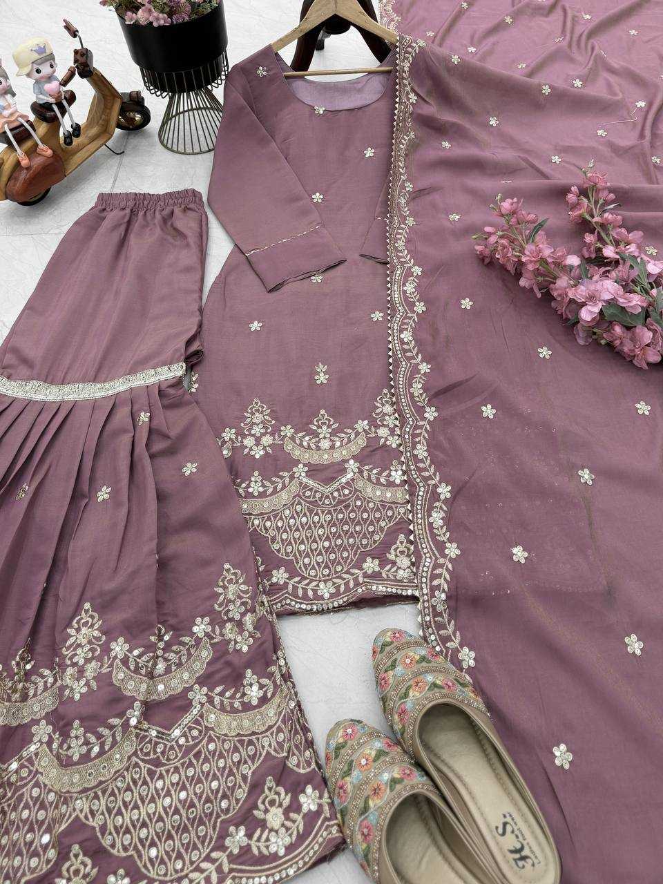 Ynf Simar silk KESH158 9015 Suits & Dresses Wedding Collections Festive Collections Wholesale Sharara Salwar Suits Ladies Silk Suit Wedding Outfits Manufacturer