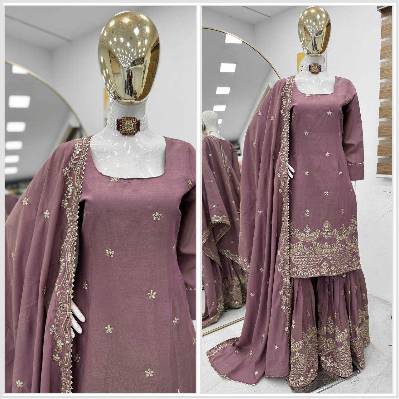 Ynf Simar silk KESH158 9015 Suits & Dresses Wedding Collections Festive Collections Wholesale Sharara Salwar Suits Ladies Silk Suit Wedding Outfits Manufacturer