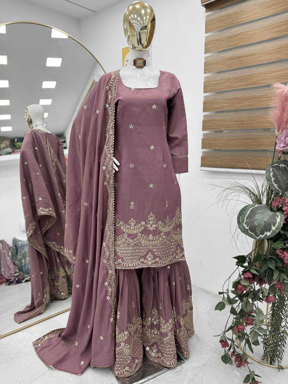 Ynf Simar silk KESH158 9015 Suits & Dresses Wedding Collections Festive Collections Wholesale Sharara Salwar Suits Ladies Silk Suit Wedding Outfits Manufacturer