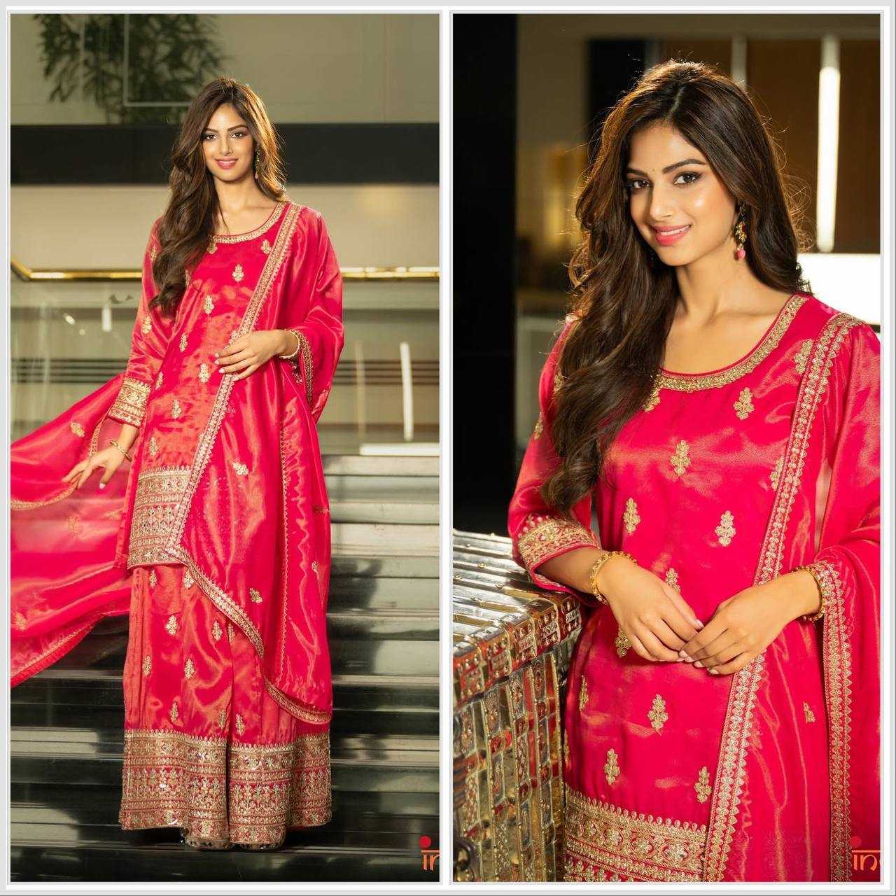 Ynf Simar silk KESH158 9022 Suits & Dresses Wedding Collections Festive Collections Wholesale Embroidery Suits Palazzo Suit Ladies Silk Suit Manufacturer