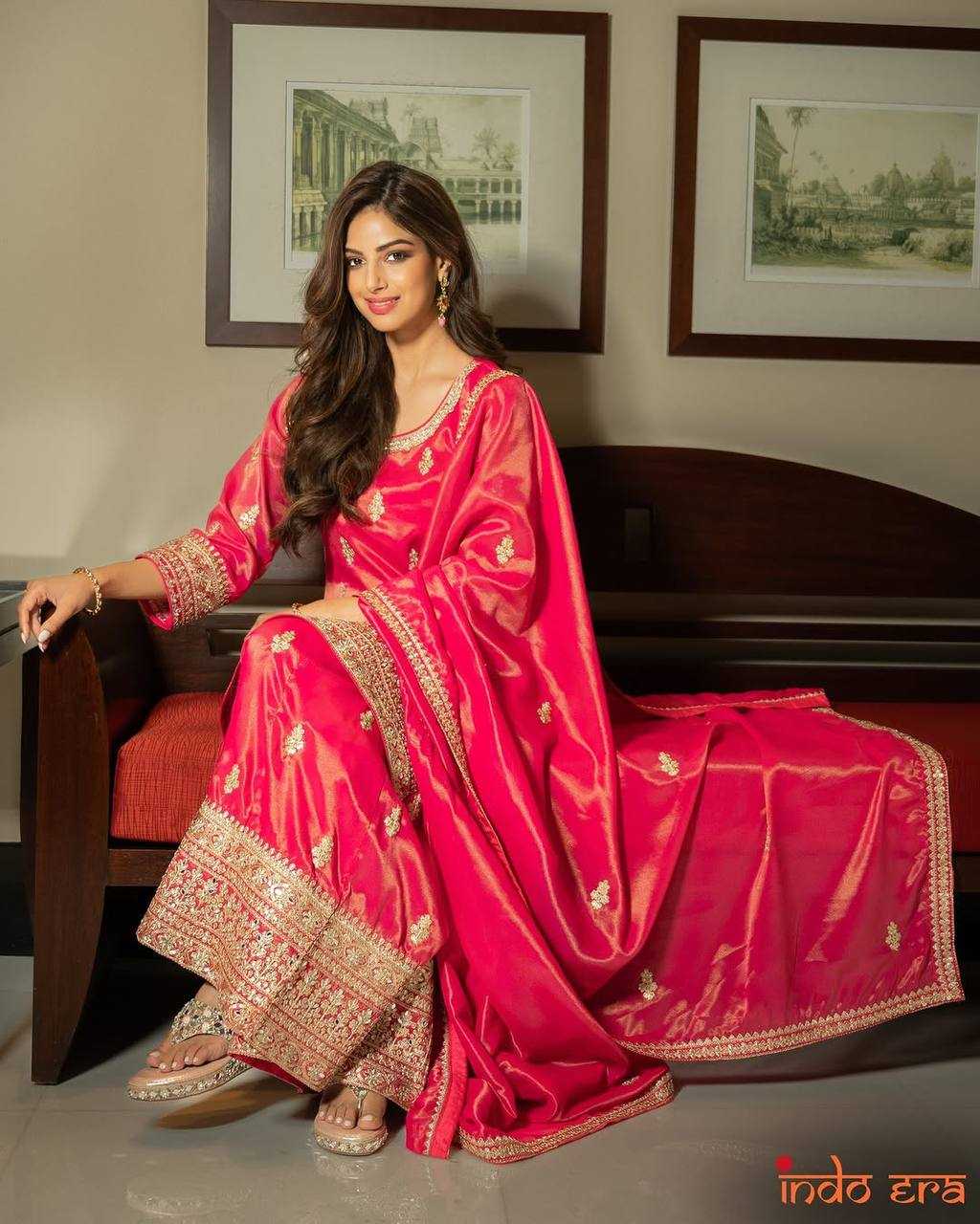 Ynf Simar silk KESH158 9022 Suits & Dresses Wedding Collections Festive Collections Wholesale Embroidery Suits Palazzo Suit Ladies Silk Suit Manufacturer