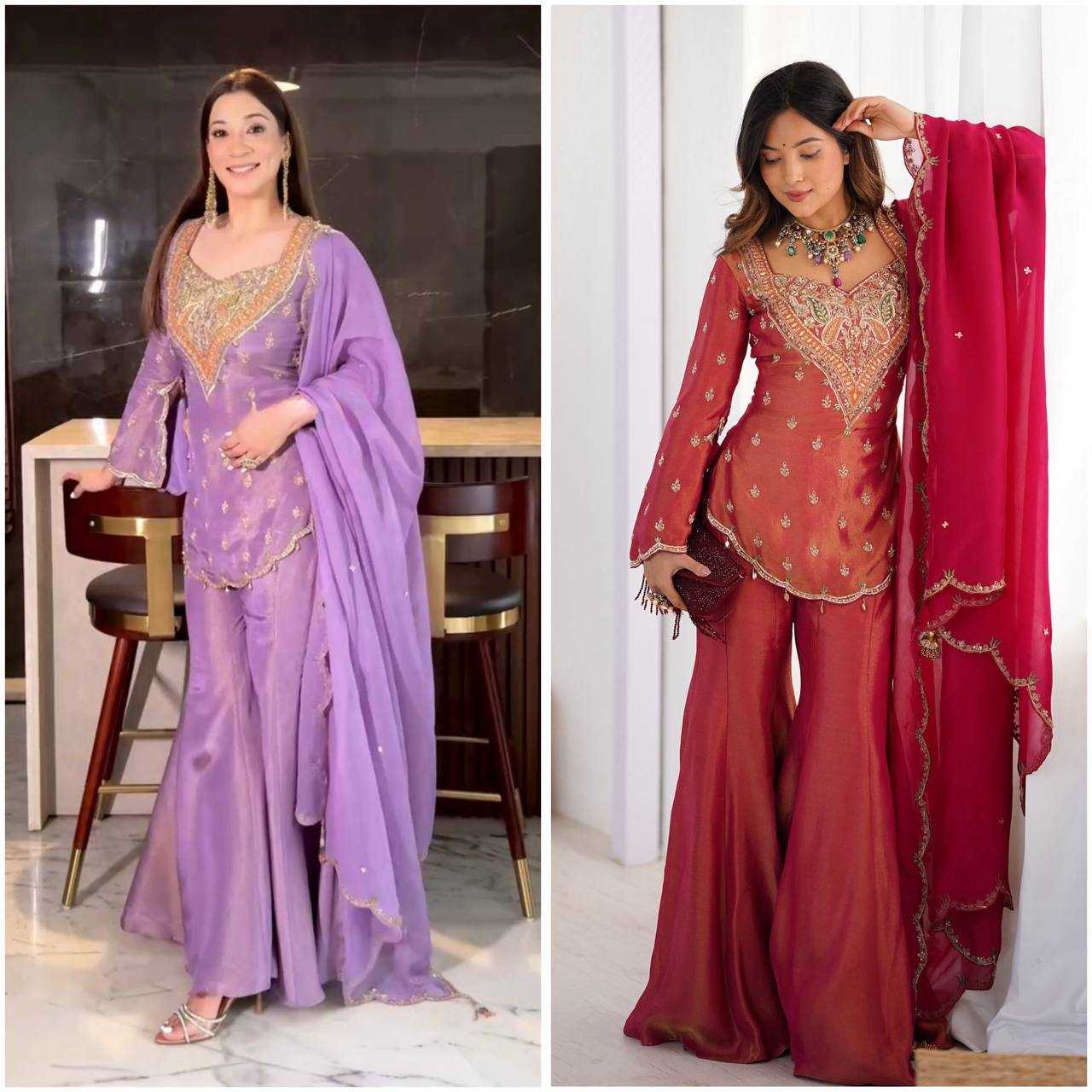 Ynf Simar silk KESH499 852 Suits & Dresses Wholesale Embroidery Suits Palazzo Suit Ladies Salwar Suits Manufacturer