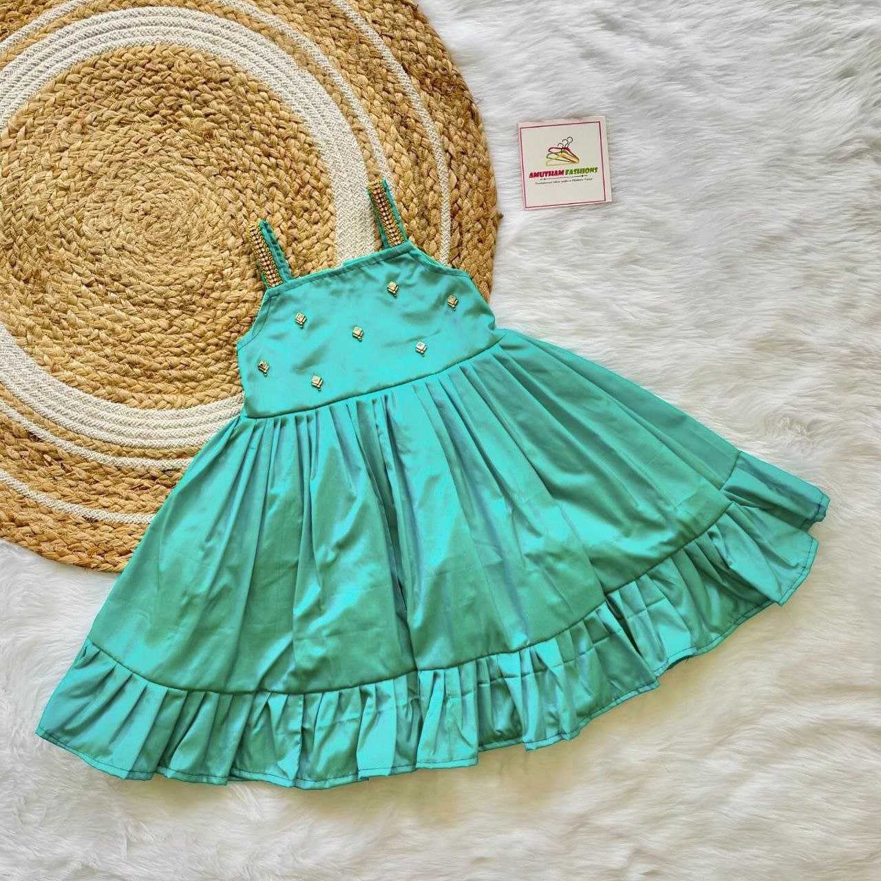 Ynf Slub Reyon RIN107 351 Kids Wear Wholesale Kids Frocks Girls Frock Kids Designer Frock Manufacturer