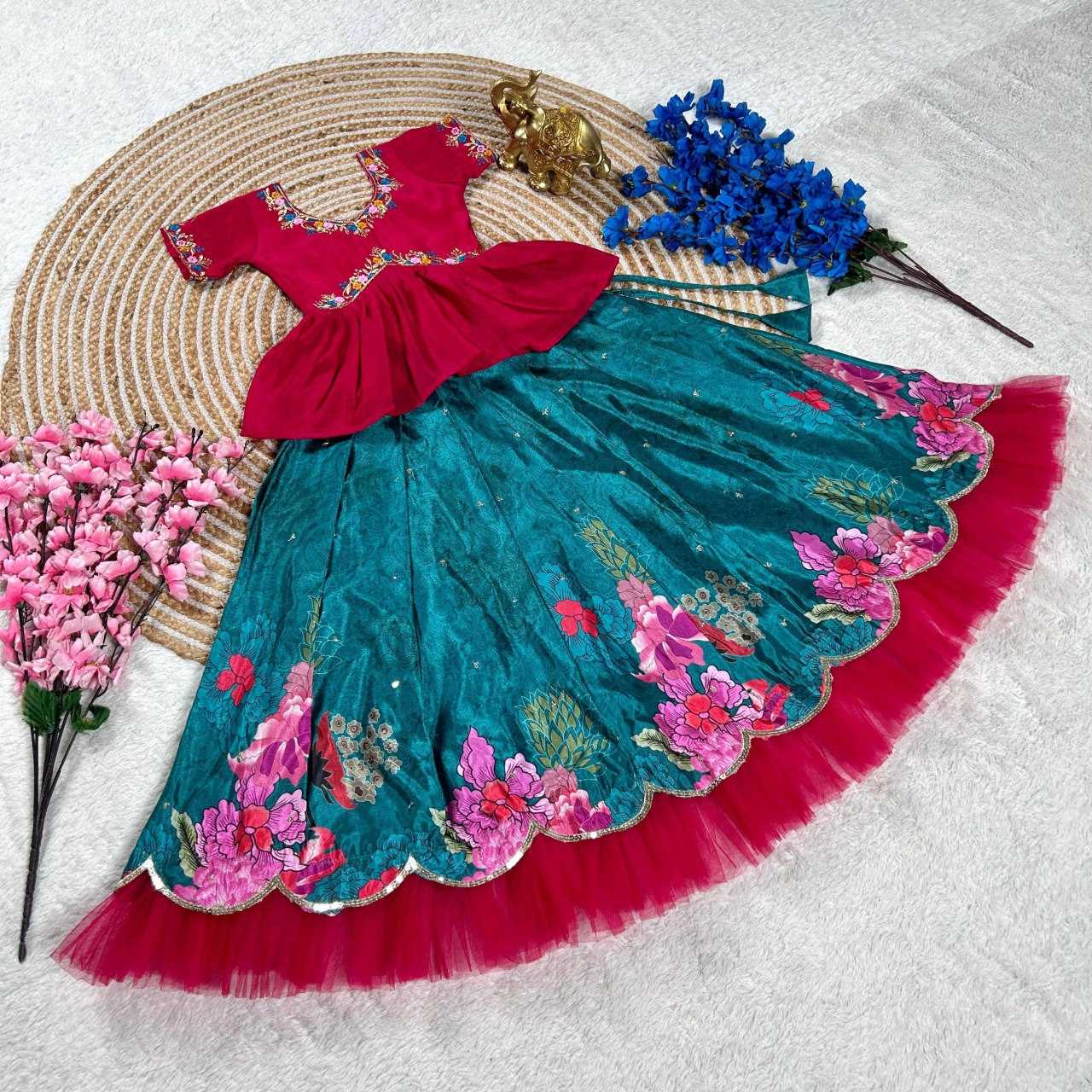 Ynf soft chinon KESH505 348 Kids Wear Wholesale Kids Lehenga Indian Wear For Kids Kids Lehenga Choli Manufacturer
