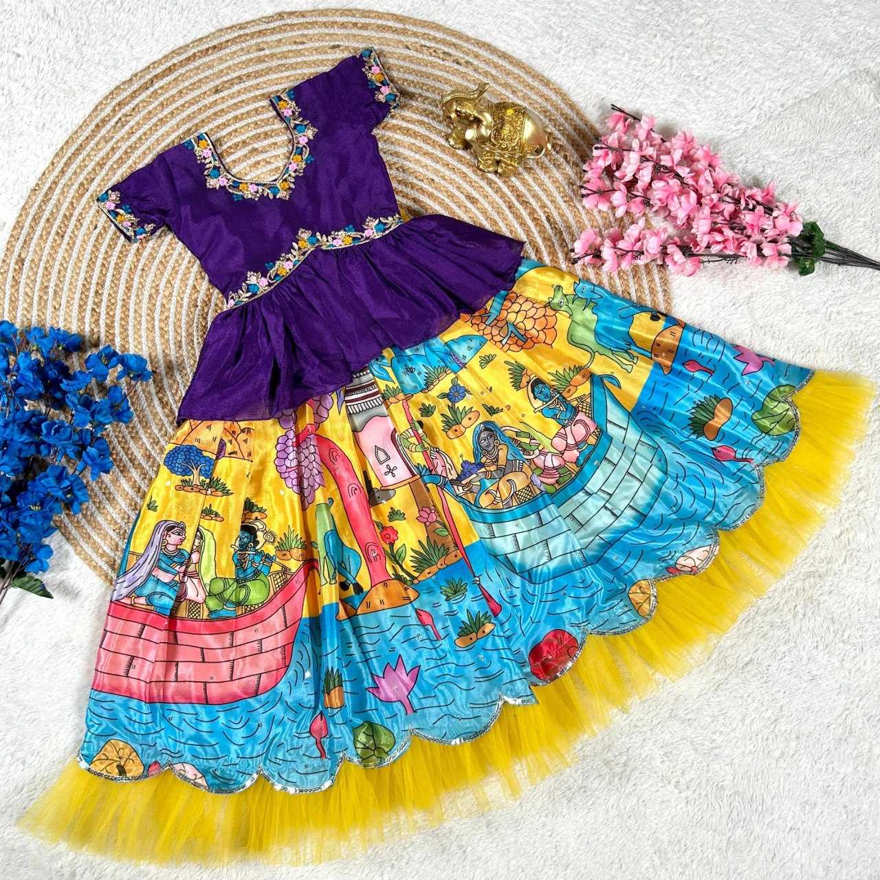 Ynf soft chinon KESH505 348 Kids Wear Wholesale Kids Lehenga Indian Wear For Kids Kids Lehenga Choli Manufacturer