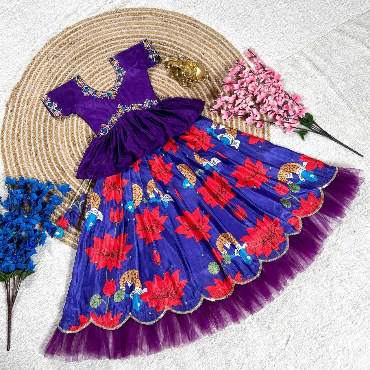 Ynf soft chinon KESH505 348 Kids Wear Wholesale Kids Lehenga Indian Wear For Kids Kids Lehenga Choli Manufacturer