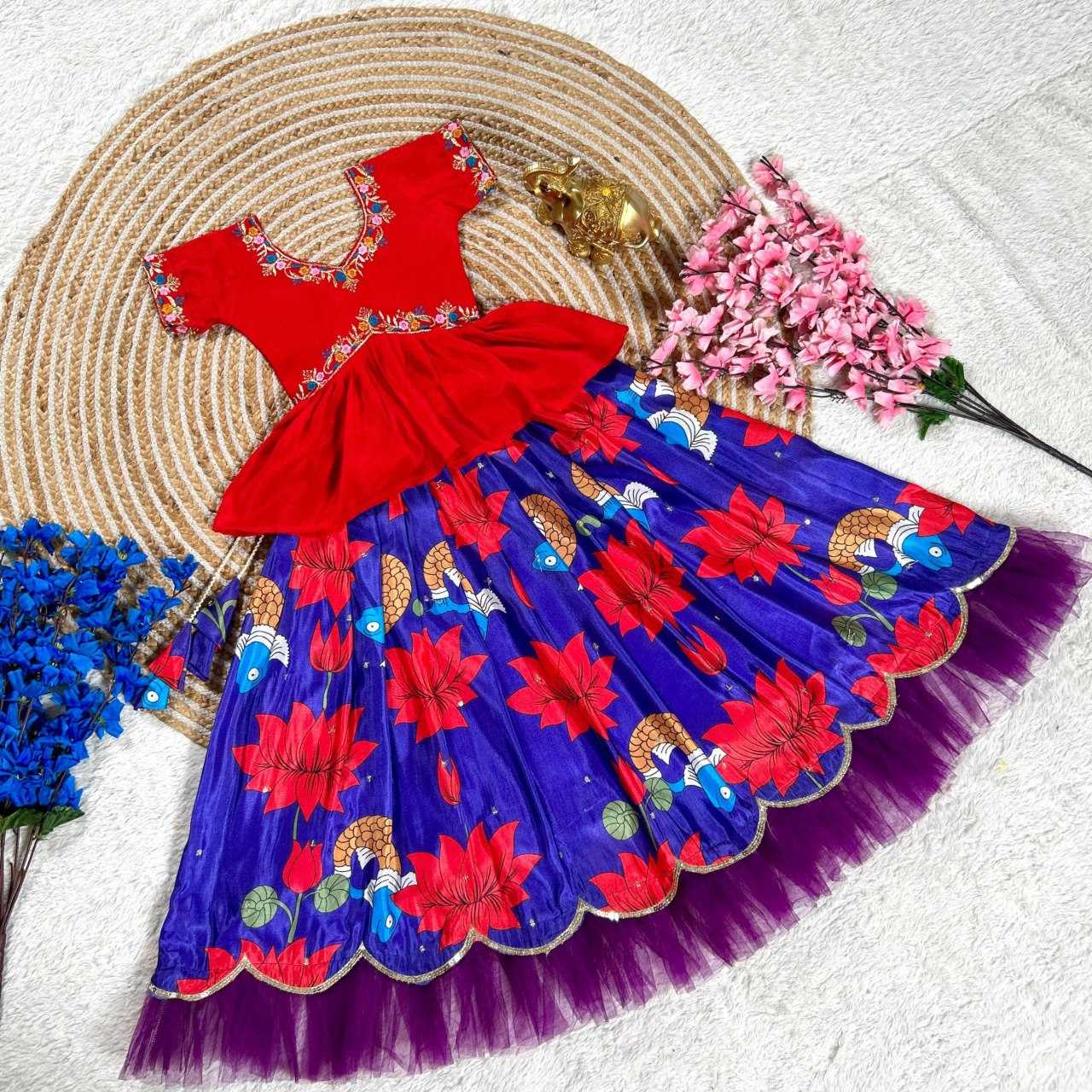Ynf soft chinon KESH505 348 Kids Wear Wholesale Kids Lehenga Indian Wear For Kids Kids Lehenga Choli Manufacturer