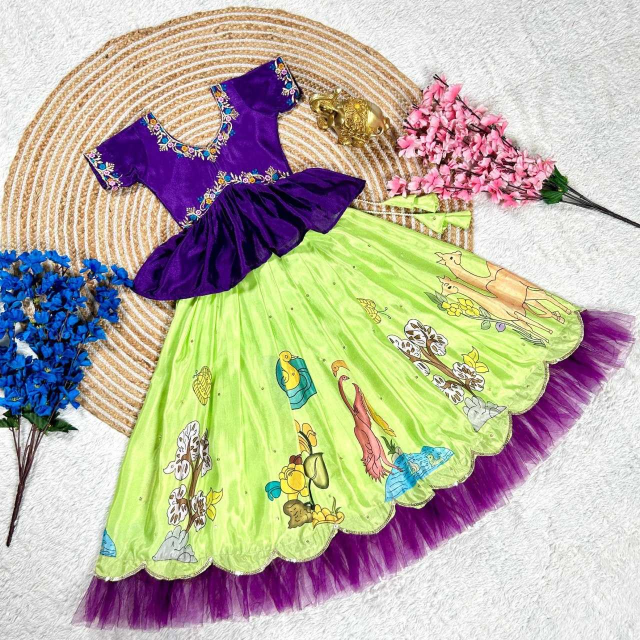 Ynf soft chinon KESH505 348 Kids Wear Wholesale Kids Lehenga Indian Wear For Kids Kids Lehenga Choli Manufacturer